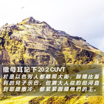 撒 母 耳 記 下 20:2 CUVT Bible Verse Image
