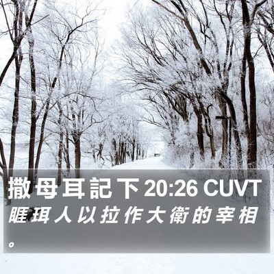 撒 母 耳 記 下 20:26 CUVT Bible Verse Image