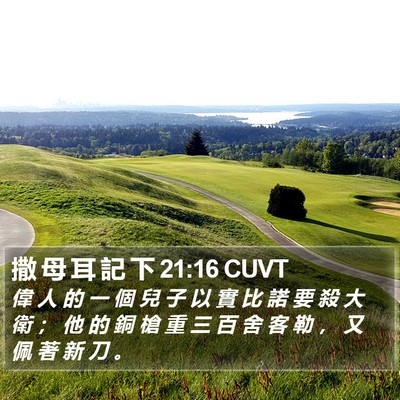 撒 母 耳 記 下 21:16 CUVT Bible Verse Image