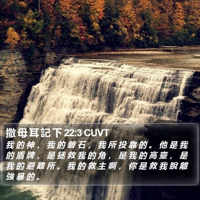 撒 母 耳 記 下 22:3 CUVT Bible Verse Image