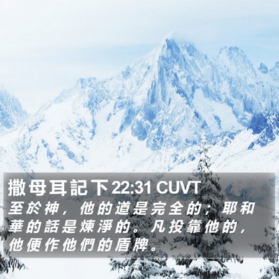 撒 母 耳 記 下 22:31 CUVT Bible Verse Image