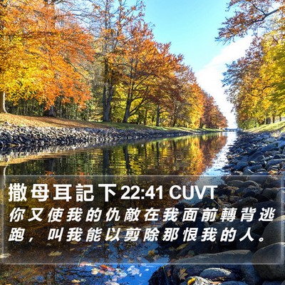 撒 母 耳 記 下 22:41 CUVT Bible Verse Image