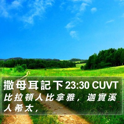撒 母 耳 記 下 23:30 CUVT Bible Verse Image