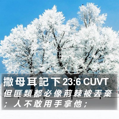 撒 母 耳 記 下 23:6 CUVT Bible Verse Image