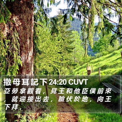 撒 母 耳 記 下 24:20 CUVT Bible Verse Image