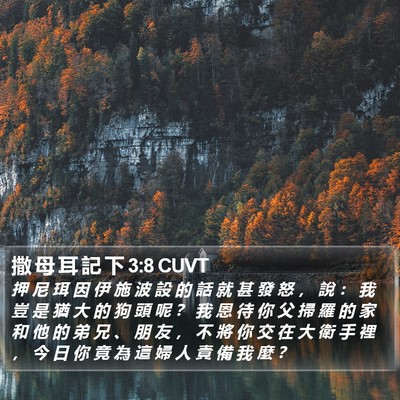 撒 母 耳 記 下 3:8 CUVT Bible Verse Image