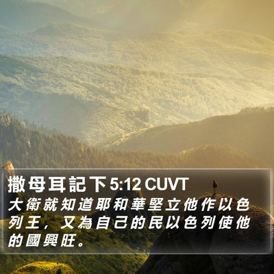 撒 母 耳 記 下 5:12 CUVT Bible Verse Image