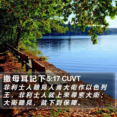 撒 母 耳 記 下 5:17 CUVT Bible Verse Image