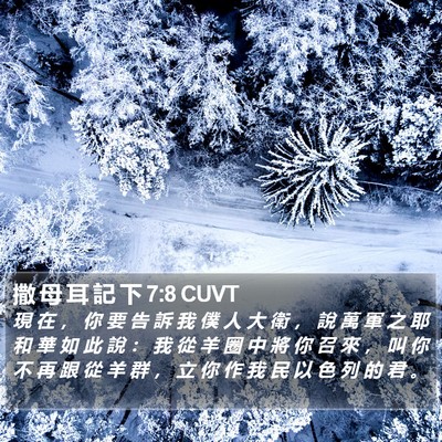 撒 母 耳 記 下 7:8 CUVT Bible Verse Image