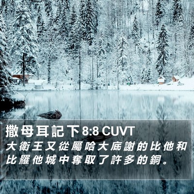 撒 母 耳 記 下 8:8 CUVT Bible Verse Image