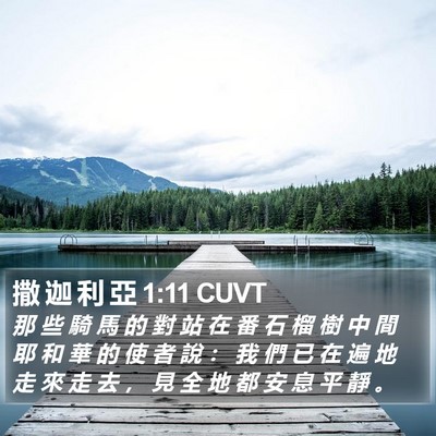撒 迦 利 亞 1:11 CUVT Bible Verse Image
