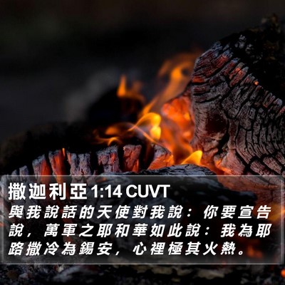 撒 迦 利 亞 1:14 CUVT Bible Verse Image