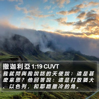 撒 迦 利 亞 1:19 CUVT Bible Verse Image