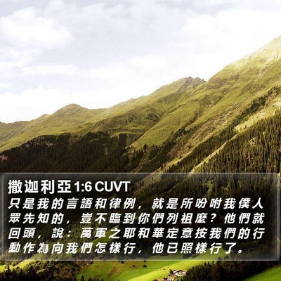撒 迦 利 亞 1:6 CUVT Bible Verse Image
