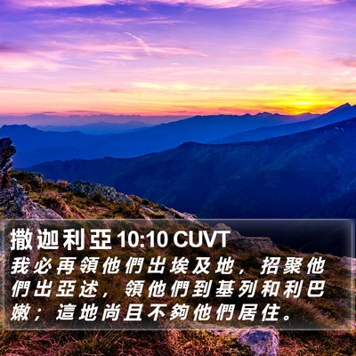 撒 迦 利 亞 10:10 CUVT Bible Verse Image
