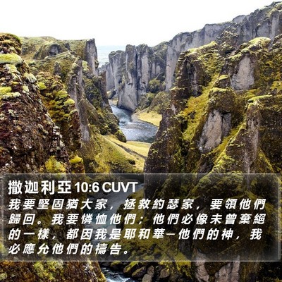 撒 迦 利 亞 10:6 CUVT Bible Verse Image