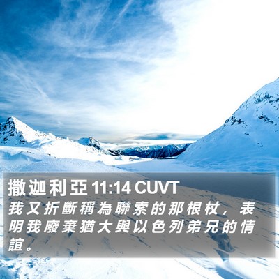撒 迦 利 亞 11:14 CUVT Bible Verse Image