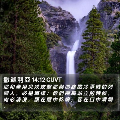 撒 迦 利 亞 14:12 CUVT Bible Verse Image