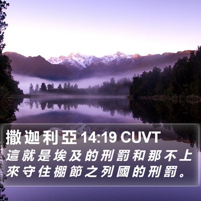 撒 迦 利 亞 14:19 CUVT Bible Verse Image