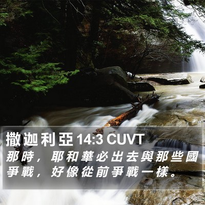 撒 迦 利 亞 14:3 CUVT Bible Verse Image