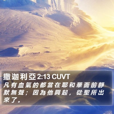 撒 迦 利 亞 2:13 CUVT Bible Verse Image