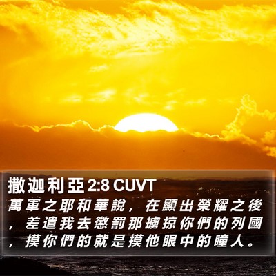 撒 迦 利 亞 2:8 CUVT Bible Verse Image