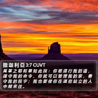 撒 迦 利 亞 3:7 CUVT Bible Verse Image