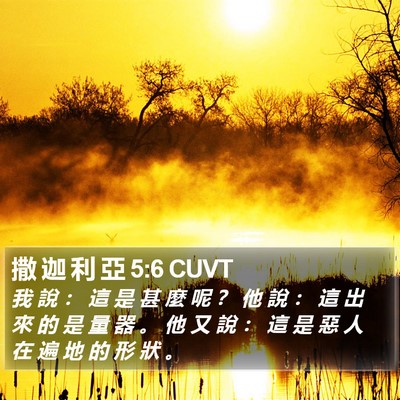 撒 迦 利 亞 5:6 CUVT Bible Verse Image