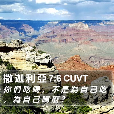 撒 迦 利 亞 7:6 CUVT Bible Verse Image
