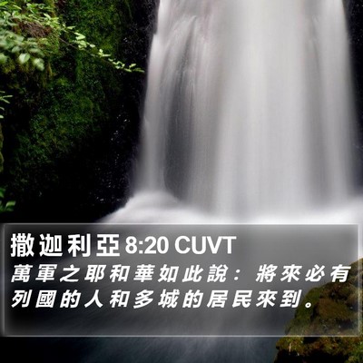 撒 迦 利 亞 8:20 CUVT Bible Verse Image