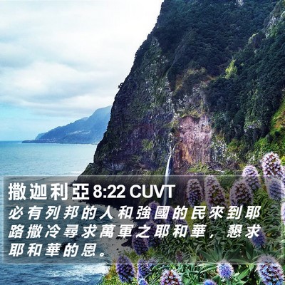 撒 迦 利 亞 8:22 CUVT Bible Verse Image