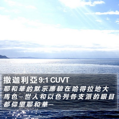 撒 迦 利 亞 9:1 CUVT Bible Verse Image
