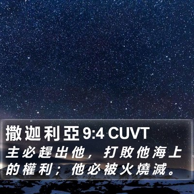 撒 迦 利 亞 9:4 CUVT Bible Verse Image