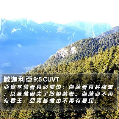 撒 迦 利 亞 9:5 CUVT Bible Verse Image