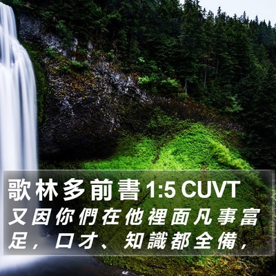 歌 林 多 前 書 1:5 CUVT Bible Verse Image