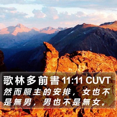 歌 林 多 前 書 11:11 CUVT Bible Verse Image