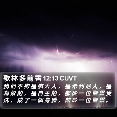 歌 林 多 前 書 12:13 CUVT Bible Verse Image