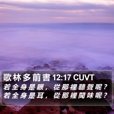 歌 林 多 前 書 12:17 CUVT Bible Verse Image