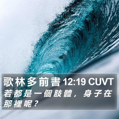 歌 林 多 前 書 12:19 CUVT Bible Verse Image