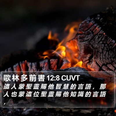 歌 林 多 前 書 12:8 CUVT Bible Verse Image
