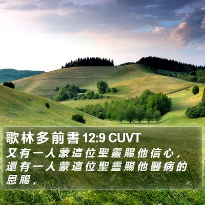 歌 林 多 前 書 12:9 CUVT Bible Verse Image