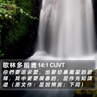 歌 林 多 前 書 14:1 CUVT Bible Verse Image