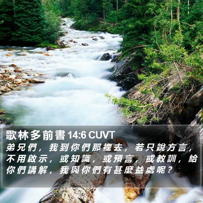 歌 林 多 前 書 14:6 CUVT Bible Verse Image