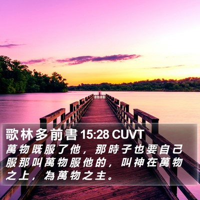 歌 林 多 前 書 15:28 CUVT Bible Verse Image