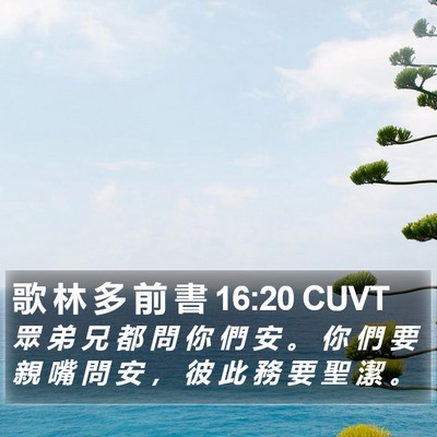 歌 林 多 前 書 16:20 CUVT Bible Verse Image