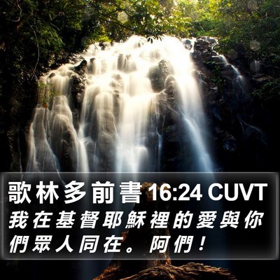 歌 林 多 前 書 16:24 CUVT Bible Verse Image