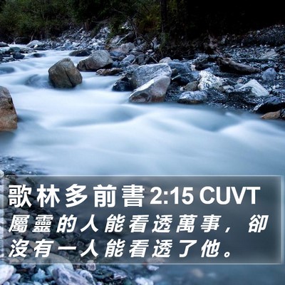 歌 林 多 前 書 2:15 CUVT Bible Verse Image