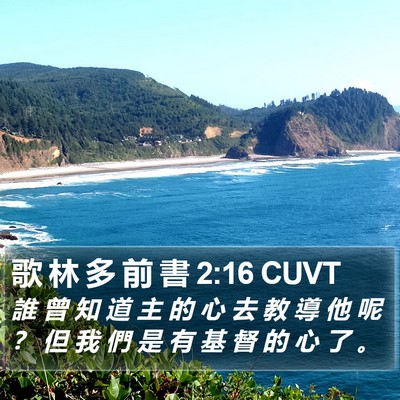歌 林 多 前 書 2:16 CUVT Bible Verse Image