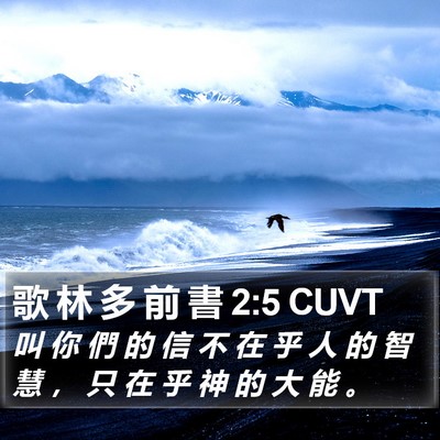 歌 林 多 前 書 2:5 CUVT Bible Verse Image