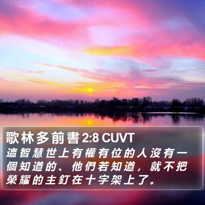 歌 林 多 前 書 2:8 CUVT Bible Verse Image